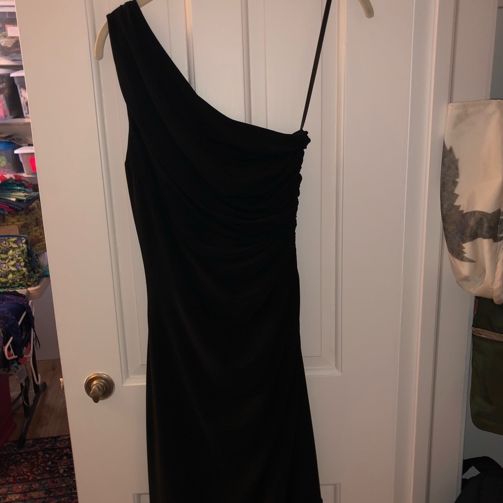 Black one shoulder dress